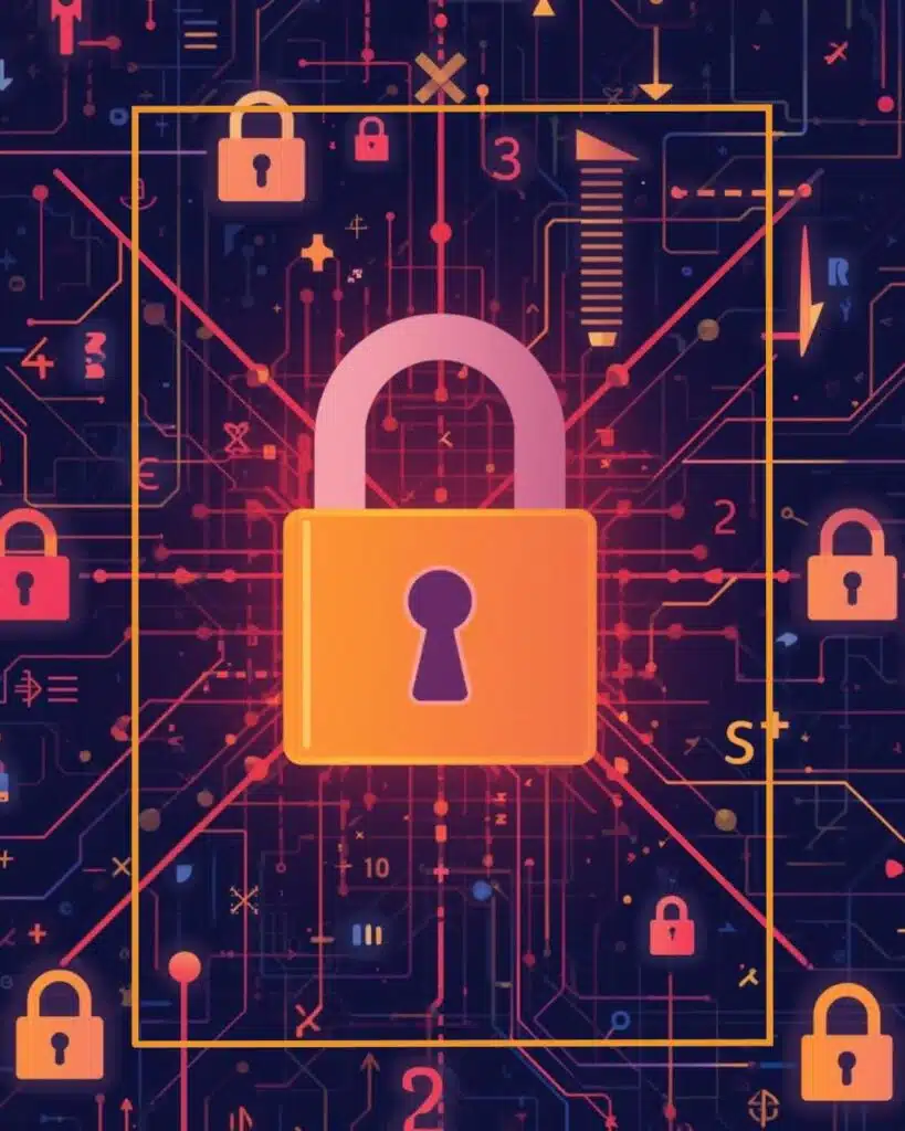 DAs Bild steht symbolisch für das Thema Passwort-Sicherung und zeigt eine Grafik mit ofennen und verschlossenen Schlösser.